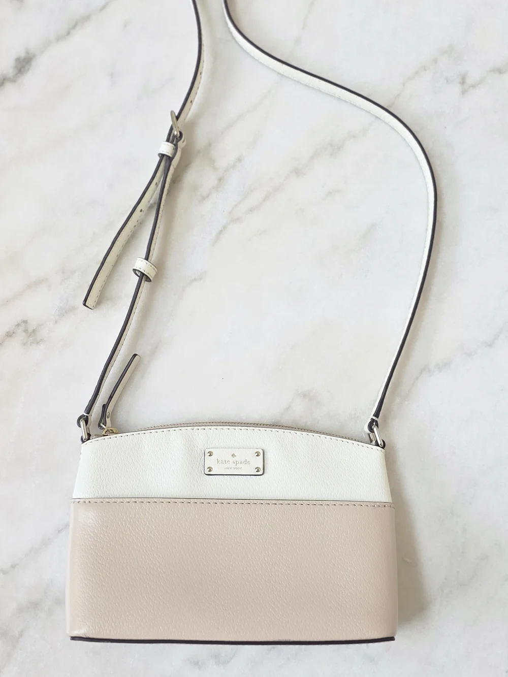 Kate Spade New York Grove Street Millie Colorblock Crossbody Cream Tan